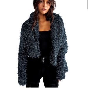 NWT Free People Bowen Open Front Cardigan Sweater Sz M/L Z405